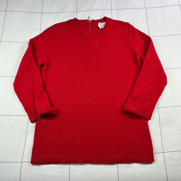 kate spade Sweaters - Kate Spade Sweater Womens Medium Red Bow 3/4 Sleeve Wool Cashmere Crew Fitted